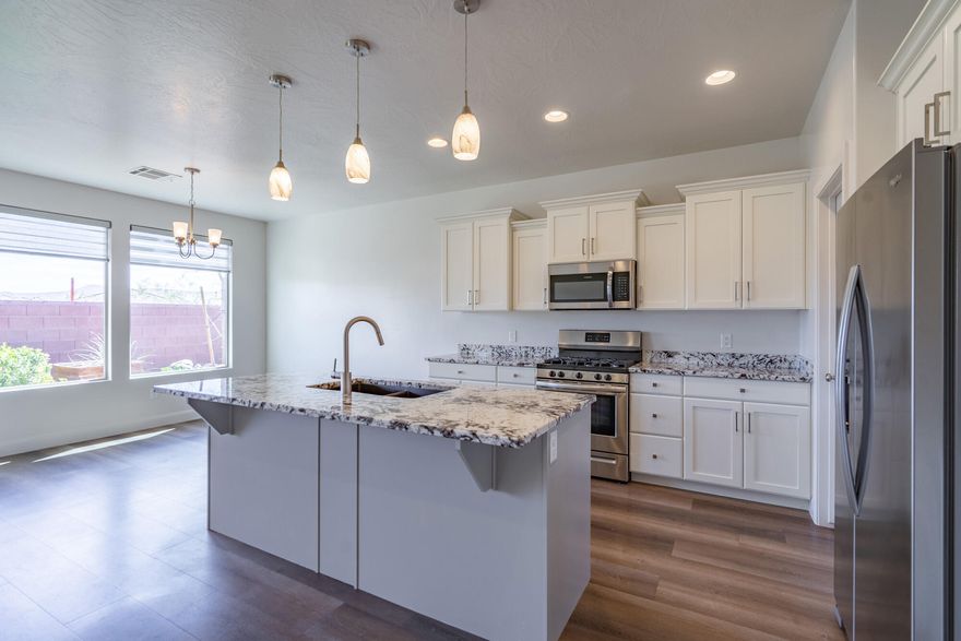 Immaculately maintained and available for residential lease, this Desert Vistas home offers comfort, quality, and thoughtful design. Inside, you'll find elevated ceilings, a bright and open great room filled with abundant natural light, and a versatile office or den space--perfect for remote work or additional living flexibility.

The community features access to an outdoor pool and pickleball facility for added lifestyle enjoyment. Ideally located near the Utah/Arizona border, the home offers convenient access to an extensive network of outdoor trails, making it easy to explore the surrounding landscape and recreation. Route 7 nearby provides efficient connectivity in multiple directions, enhancing both convenience and accessibility.