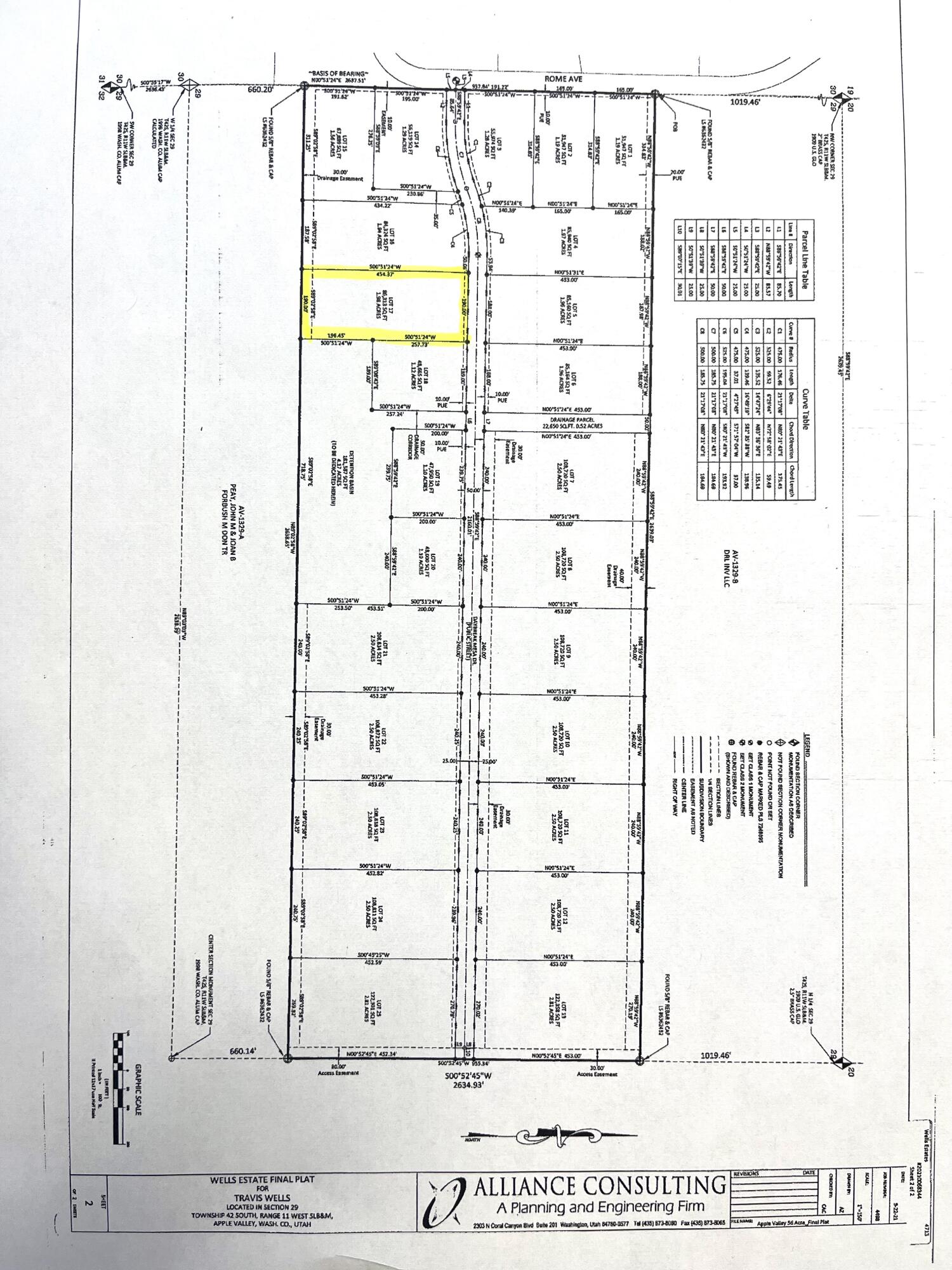 WELLS ESTATES - Land
