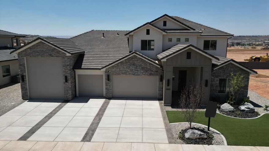 This beautiful home is situated on the east side of town and boasts features such as LVP (luxury vinyl plank) flooring, quartz countertops, and under-mount sinks with soft-close drawers and cabinets. It includes a smart home kit, a Wi-Fi router, a programmable thermostat, and a keyless front door lock.

The garage features an epoxy-coated floor and accommodates a 45-foot RV garage. Additionally, there is a 11-foot side parking space and a 30-foot backyard. The home is also plumbed for a future pool.