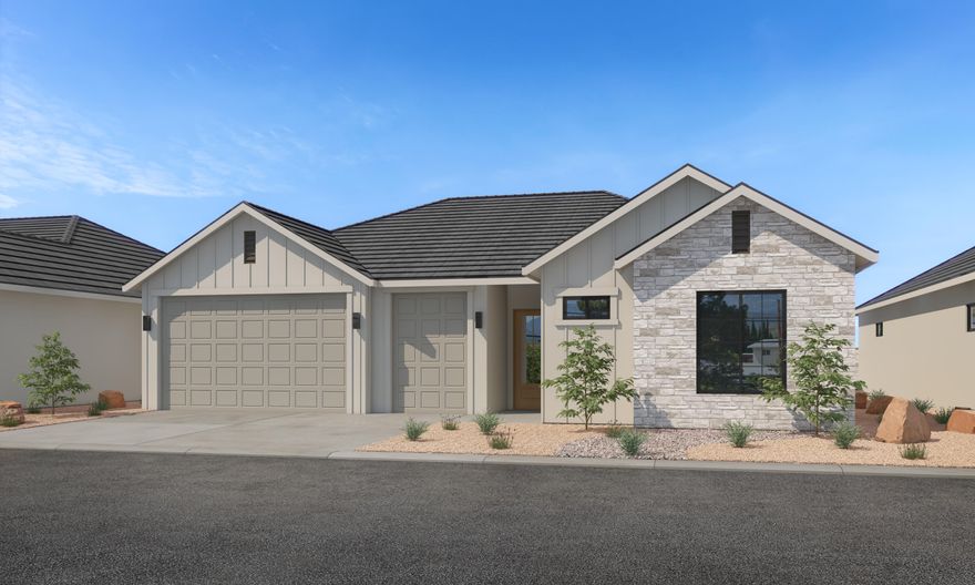 This brand new home is ready for move in now! This new SunRiver community is just West of Toquerville and will have over 1,200 homes and the amenities and lifestyle that SunRiver is famous for. 1st phase of amenities breaking ground in late 2025 and ready for use late 2026. This home is a Tara spec home with over $127K in design upgrades and comes fully landscaped. No HOA for first 2 years after closing to Founders Club (first 74 homes.) Visit www.sunriver.com to see all the details. Buy now and get larger homesites close to amenity. This home qualifies for HECM purchase, as low as $414,000 down with no mortgage payment if over 62 years old, for qualified borrowers.