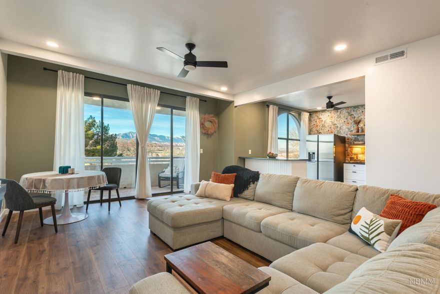 SINGLE LEVEL CONDO WITH VIEWS! 
Soak in unbeatable 180-degree views from this fully remodeled, floor-to-ceiling condo, an elevated St. George retreat where location, lifestyle, and value all come together. Perched in a prime spot minutes from downtown, Southgate Golf Course, trails, shopping, and dining, this home offers the perfect blend of convenience and serenity.

Inside, every inch has been transformed with modern finishes, fresh design, and a bright, open layout that frames those panoramic red rock and valley views like living artwork. Step outside to enjoy resort-style amenities, including a community pool, hot tub, and gym, making it ideal for full-time living, a getaway escape, or a high-demand 30-day+ rental investment. 

NEW: All appliances, cabinets, kitchen sink, all flooring, all baseboards, faucets, paint, lights, ceiling fans, MOVABLE kitchen island, countertops, water heater, front door, shower, and all knobs. 

With views this big and a price this good, this is the kind of property buyers fall in love with--and investors hold onto for the long game. 

*Seller will receive all offers until Monday at 12 PM. Seller is out of state; please allow 48 hours for a response time.*