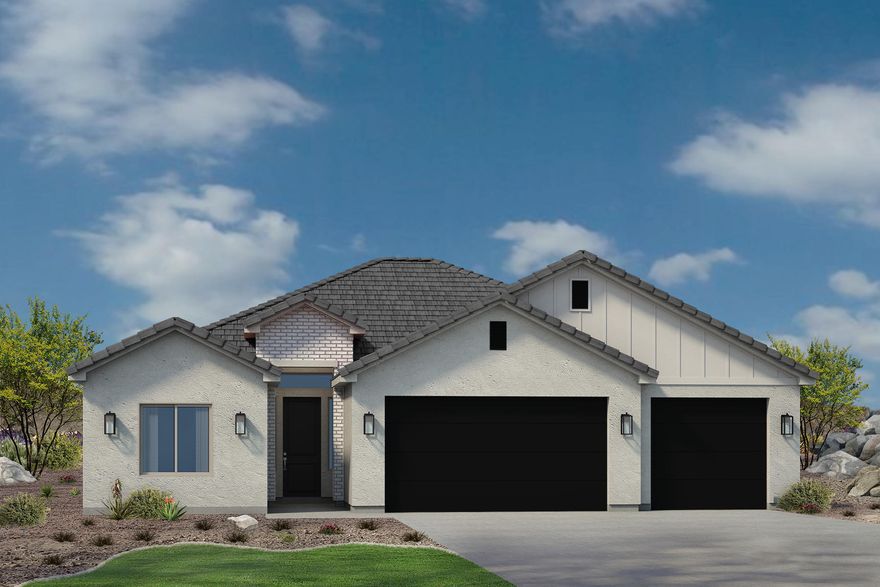 Welcome to this 1,900 sq. ft. home in Desert Talus, featuring 4 bedrooms, 3 bathrooms, and a spacious 3-car garage. This home includes upgraded wood cabinets, quartz kitchen countertops, Provenza waterproof flooring, and full landscaping. Skip the hassle of selecting finishes--this home is already thoughtfully designed with beautiful upgrades throughout, saving you time and effort. Don't miss your chance to live in our Desert Talus community. Contact us today for more information!
