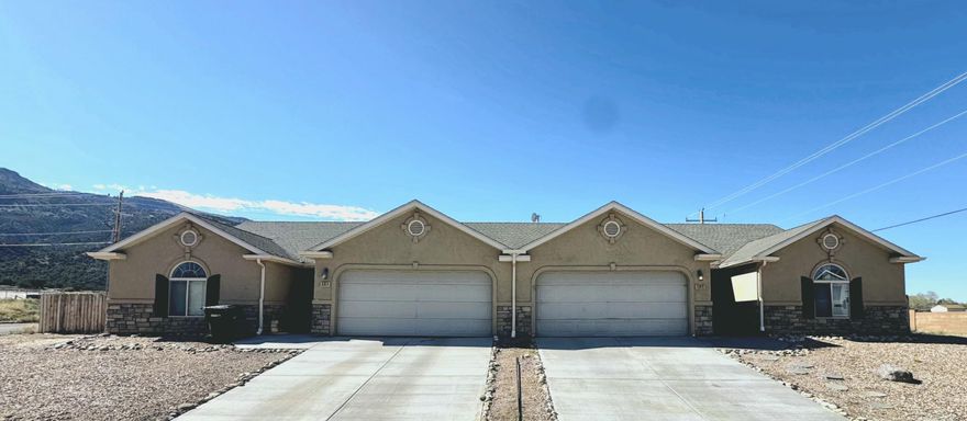 Well priced duplex situated in the beautiful east side of Cedar City. Spacious 3 bedroom and 2 bathroom units with semi private fenced yards and 2 car garages.  No HOA and easy to rent!  Perfect for investors!  Close to schools, shopping and easy access to I-15.