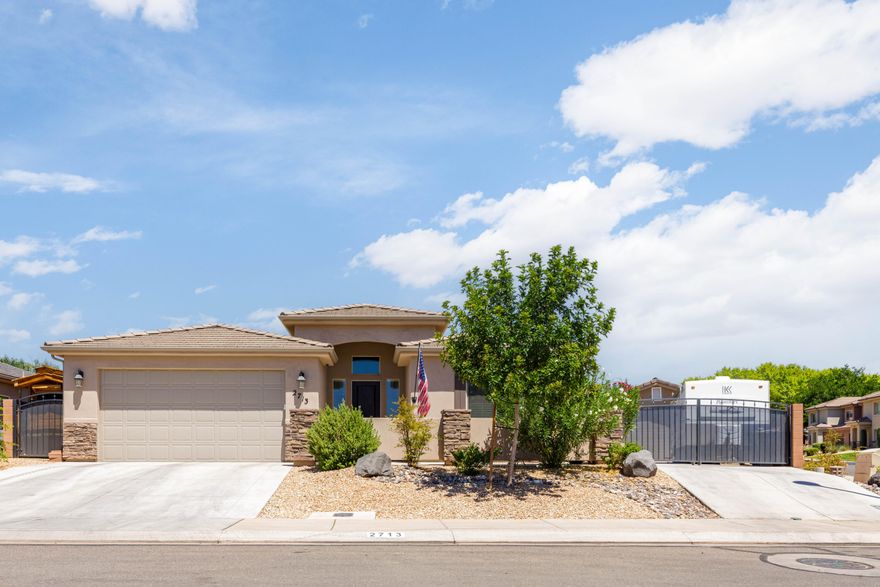 **Stunning Home with Gardener's Paradise and Workshop Dreams!**
Welcome to your dream oasis! This incredible 3-bedroom, 2-bathroom home, built in 2020, offers 1,798 sq ft of  living space on a .20 acre lot.  The home includes a beautiful kitchen featuring stainless steel appliances, gorgeous granite countertops, and soft-close cabinets equipped with convenient drawer organizers. 
Step outside to discover a fully enclosed backyard that is nothing short of a gardener's paradise. Enjoy the beauty of nature with multiple garden and grow boxes, accompanied by flourishing fruit trees including 2 peach trees, 2 cherry trees, 2 pomegranates, and a fig tree, not to mention your own grapevine! Picture summer evenings spent under the enchanting pergola, surrounded by the beauty of your own private sanctuary.
For those who love to tinker or need extra space for hobbies, this property features not only a spacious 2-car attached garage but also a 16x20 detached garage/workshop equipped with a 50 amp 240 V service and ample storage. The large RV parking area is perfect for all the toys.