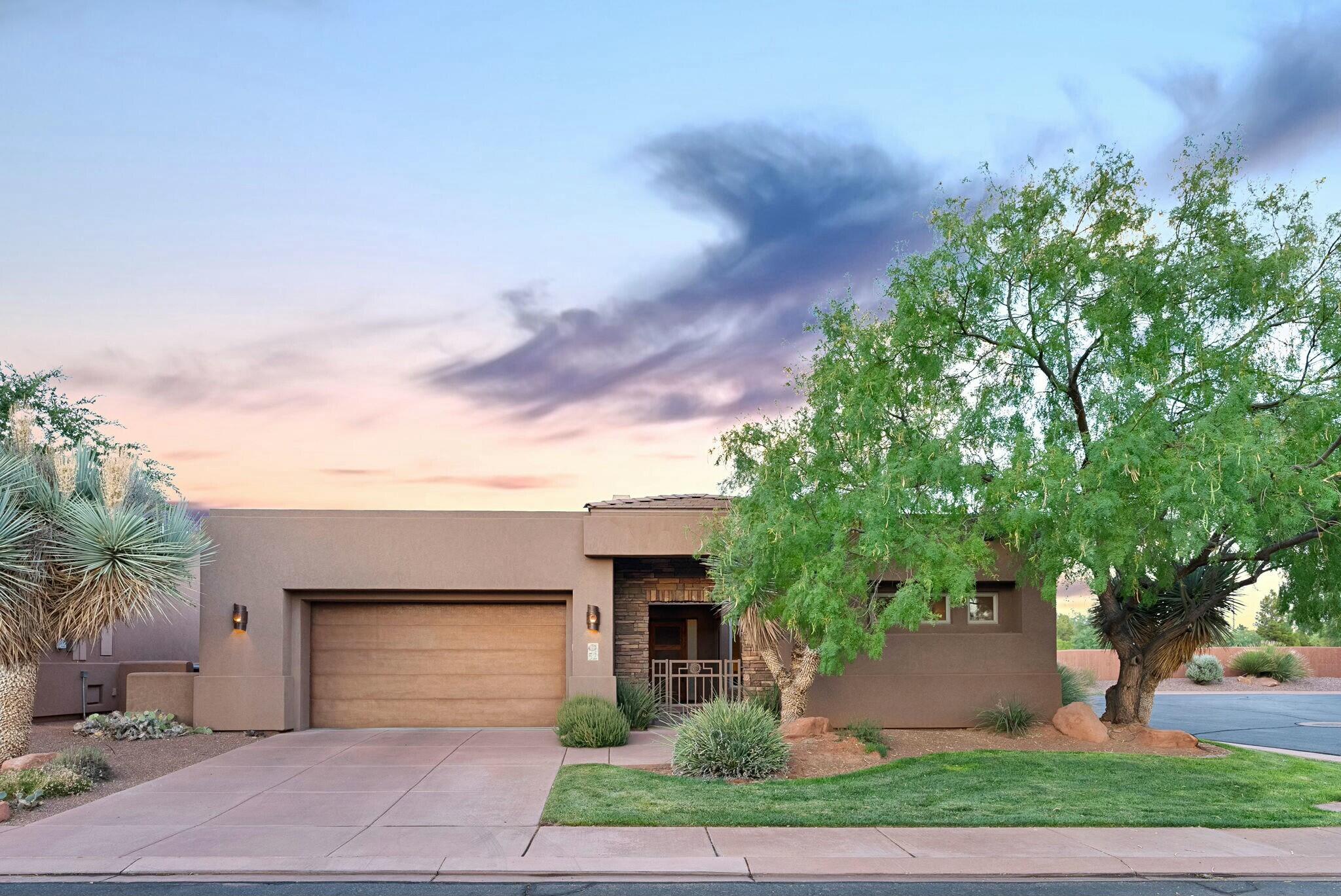 This impeccable Entrada home features 3 bedrooms (one is a casita) and 3 full bathrooms.Guests will love the private & spacious casita and full bath, situated just off the private courtyard.  Tall ceilings and expansive windows frame the spacious primary bedroom along with beautiful built-ins. A perfect space for a home library where you can enjoy a good read with a view. The kitchen is well appointed with a built in range, granite counters & large walk in pantry. Recent upgrades include a new roof & energy efficient tankless water heater installed in 2024, combining modern efficiency with timeless charm.The inviting courtyard is complete with a fireplace & covered back patio provide the perfect setting for relaxation and entertaining. Enjoy the convenience and tranquility of quiet living in a gated golf course community. Entrada is renowned for its world-class golf and breathtaking views. Just a short golf cart ride to the clubhouse, you'll have access to top-notch amenities including pickleball, & tennis courts, pools, hot tub & fine dining options. This immaculate home offers the perfect blend of luxury and comfort in a serene, exclusive neighborhood. Don't miss your chance to experience the best of Entrada living.  Entrada homeowners are required to have an associate membership. Membership dues and annual dinning minimum are separate from HOA dues.