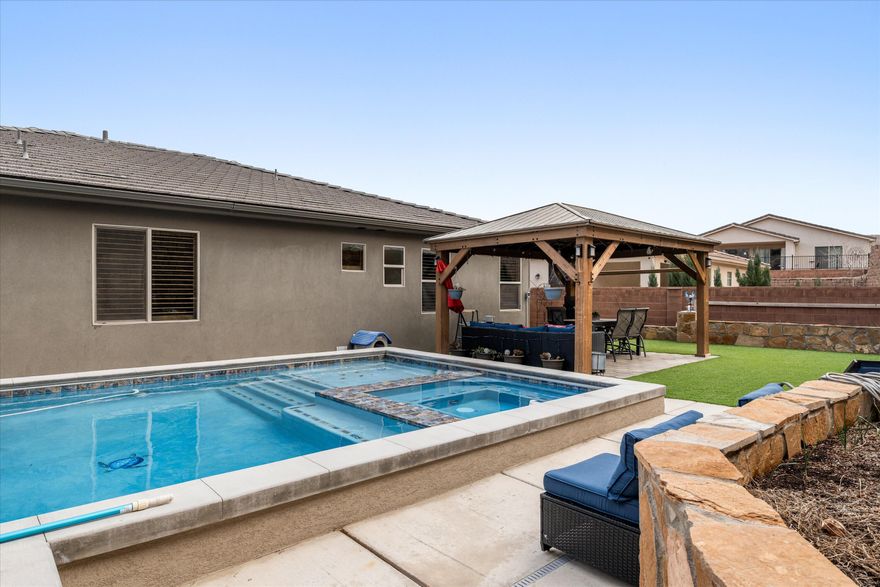 Pickle ball courts, Private pool with your very own backyard oasis/retreat. Home is complete w/ solar panels, RV Parking. Great Views of Zion National Park, Smith's Mesa, Valley Views. Close to stores, medical, gym, restaurants, mechanic shop, walking paths, and of course endless outdoor adventures! 
We are literally surrounded by 5 National Parks plus state parks and lakes. This is an incredible place to live and play.
We are the magical place in Utah that doesn't get snow but in 45 minutes you can be skiing or snow boarding and a quick, easy drive South and you're in Las Vegas - How Cool Is That!!
Schedule your appointment to see this well built ''just right home'' today. Enjoy and love your Life!!!