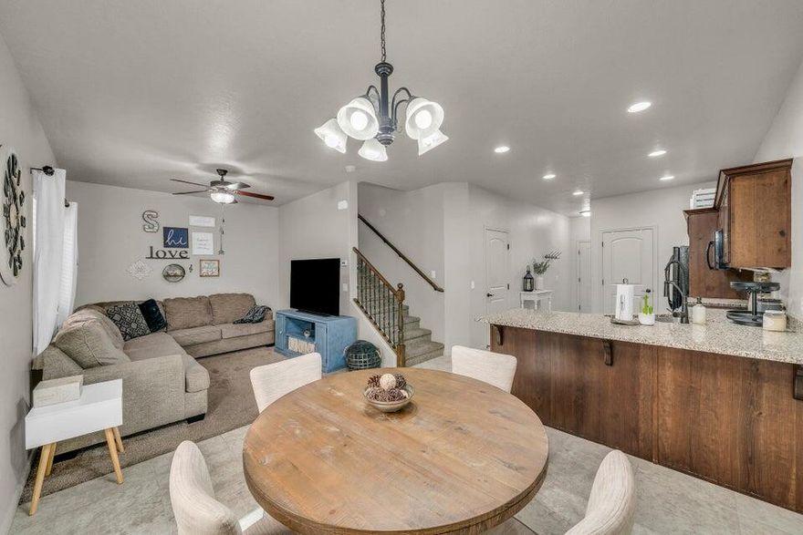 Quiet & cozy 2‑story townhome in the Millcreek Springs community, just minutes from Green Spring shopping, schools, restaurants, and I‑15 access. This well‑maintained 3‑bed, 3‑bath home offers ~1,323 sq ft of comfortable living, an attached 1‑car garage, and an open layout that makes everyday living easy. The living room flows into a kitchen with ample storage and room for family gatherings. Enjoy relaxed mornings or evenings on your private patio, or take advantage of the community pool and green space. HOA covers common area maintenance for added convenience. Located in a desirable Washington location with quick access to St. George and area recreation, this home is perfect for first‑time buyers, downsizers, or investors looking for a turnkey opp