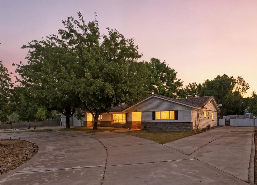 Car enthusiasts and hobbyists-Don't miss this rare find in the highly sought-after Bloomington Ranches neighborhood! This beautifully upgraded single-level home sits on ¾ acre and offers the perfect blend of comfort, space, and lifestyle. The designer remodeled kitchen showcases custom tilework and masonry finishes, while two fireplaces and oversized rooms create a warm, inviting atmosphere. The expansive attached 3 car garage space features an extra long bay that will house a long bed truck. The detached building features another 3-car garage in the front and an air conditioned shop in the back with a hydraulic car lift. Outdoors, enjoy mature fruit trees, 3 shares of irrigation water included, a newly built gazebo, and horse privileges. Don't miss your chance to OPEN HOUSE Sat. 10/11, 11 am-1 pm