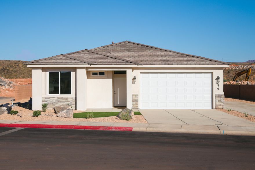 Gemstone Custom Homes has another one on the way! Estimated completion date early 2026. Located in the lovely Sky Valley subdivision with no HOA, this home features drought-tolerant professionally landscaped front and backyard with nice views of the Pine Mountains from the covered patio. Master suite includes spacious walk-in closet and fully tiled walk-in shower. Two car garage is fully drywalled and painted! Quality GE appliances, stainless sink in the kitchen island, Moen Plumbing fixtures, quartz countertops, spacious pantry, and classic hardwood cabinetry with soft-close hinges and under-cabinet lights. Loads of cabinet space in this floor plan! Woodgrain tile floors and gas fireplace in living room. Thirty-foot paved RV pad with water, 30-amp + sewer dump!