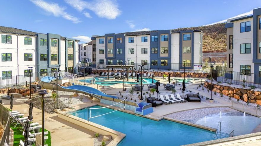 Find your home away from home in this 2-bedroom, 2-bathroom vacation condo at Terra. With its contemporary design and open layout, this inviting space offers the perfect mix of comfort and style, making it the ideal base for your Southern Utah adventures. Whether you're relaxing inside or enjoying the resort's pool, lazy river, and pickleball courts, Terra offers everything you need for a memorable stay. Located near Zion National Park, Sand Hollow, and Quail Creek, this vacation condo is your gateway to the natural beauty of the region.