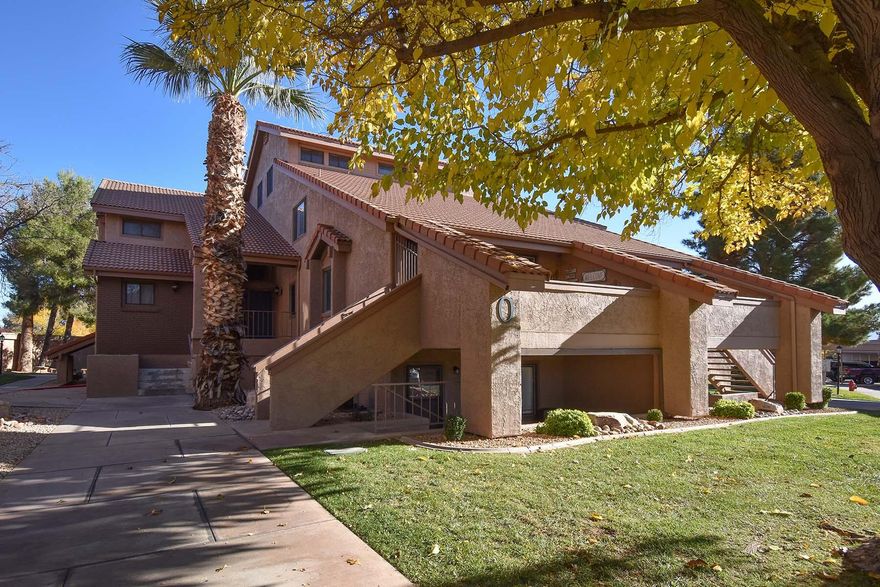 This well maintained condo in Sports Village St. George has been owned and rented
short term by the same owners since 2013. This popular rental is set at the back of the
subdivision for extra peace and quiet on a private elevated deck. Recent improvements
include new flooring (2024) and washer/dryer. Sports Village is southern Utah's classic resort vacation getaway. The lifestyle includes: 2 swimming pools (including an adult pool), 2 hot tubs, clubhouse with fitness center, racquetball, tennis and pickleball courts, basketball, shuffleboard, mini-golf, billiards, plus park and playground green spaces. Sports Village is close to hiking and biking trails, multiple golf courses, and Snow Canyon State Park. Zoned for vacation and short-term rentals. This unit is one of the few that includes an assigned storage shed and is fully furnished with a few exceptions of décor.