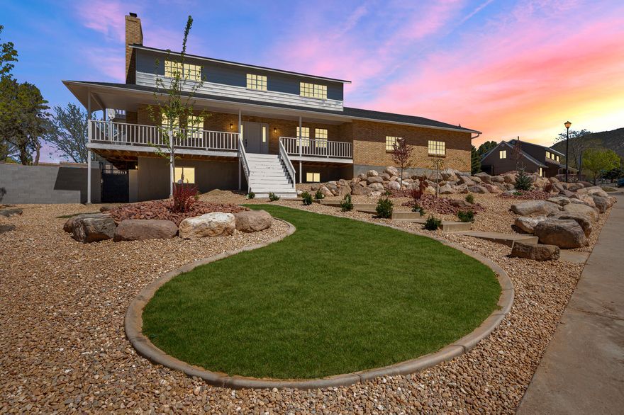 This beautifully remodeled home is in one of Cedar City's most sought-after neighborhoods! Perfectly situated on a desirable corner lot in Fiddlers Canyon, this property offers space,
flexibility, and an unbeatable location. ideal for entertaining and everyday living. The thoughtfully designed layout provides room for everyone, including a main-level bedroom with
an attached bathroom for added convenience. plenty of space for family or guests. The walk-out daylight basement is a standout, complete with its own bedroom, bathroom, living area,
and cozy fireplace?perfect for multi-generational living, guests, or potential rental use. Additional highlights include an extra-deep 3-car garage and **RV parking**, giving you plenty
of room for all your vehicles, toys, and storage needs. With its recent remodel, versatile layout, and prime location, this home offers endless possibilities in the heart of Fiddlers Canyon!