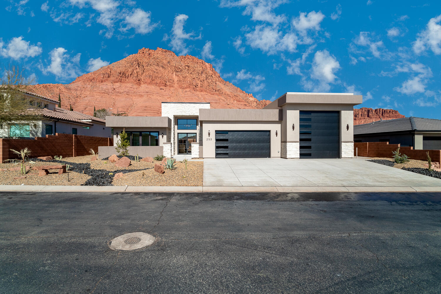Experience the ultimate in luxury living with this stunning home in Ivins,the Palm Springs of Utah,offering breathtaking views of the Red Mountain.This exquisite residence seamlessly combines organic materials with refined finishes,creating a warm and inviting
sanctuary that feels like a personal spa retreat.Spanning an impressive 3,000 square feet, this home features 4 large bedrooms and 4.5 baths, along with an expansive 1,267 square feet of insulated and finished garage space, accommodating both a two-car bay and an RV garage.Step outside to discover an enchanting backyard oasis adorned with lush greenery and majestic palm trees.
DON'T MISS THIS BRAND NEW CUSTOM BUILD. Nothing has been left to the imagination. Just bring your furniture and your family.