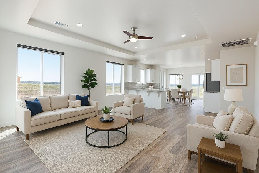 Mutli-Generational Property. This 1.03 acre lot, features these stunning 2023 new homes with the ultimate in modern comfort and style. Short Term Rental allowed. Conveniently there are separate entrances for the main home and casita, each accessible paved roads. The main residence, at 1984 sq ft, embodies a contemporary open living concept. The spacious California king size main bedroom with ensuite bath is tranquil. The home has tiled bathrooms, quartz countertops and dovetail wood cabinetry throughout. With large bedrooms and 2.5 baths, every corner of this residence is designed for comfort. A 2-car garage provides ample space for storage and vehicle accommodations. Adjacent to the main home, the 1034 sq ft casita mirrors the larger home's elegance with matching quartz counters and fine cabinetry. Featuring a main bedroom with an ensuite bath and two additional queen-size bedrooms, this casita is the perfect guest retreat or additional living space. But the real highlight of these homes is the awe-inspiring panorama of red rock views. Either home can be a STR. Buyer to verify all Taxes are less if a primary residence