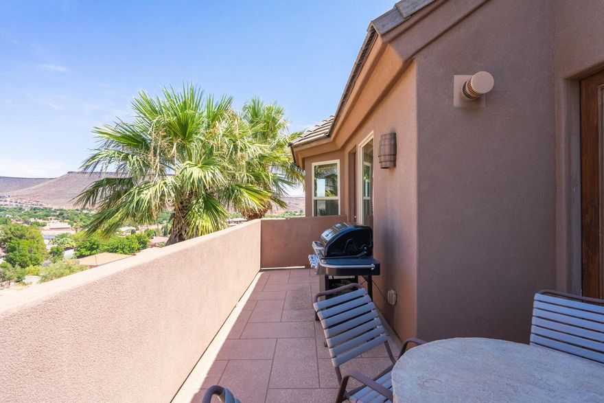 Spacious 5-Bedroom, 5 bathroom St. George Condominium - Zoned for Nightly Rental- Fully furnished.
This beautifully appointed 5-bedroom, 5-bathroom condominium offers the perfect combination of comfort, privacy, and opportunity. Each bedroom has access to its own bathroom, making it ideal for multiple couples, families, or groups to stay together while still enjoying personal space. The master suite is especially spacious, featuring a large, connected master bathroom.
Located on the second floor, this home offers sweeping views of St. George and the striking red cliffs of Snow Canyon. A private deck provides the perfect place for grilling, gathering, or simply soaking in the scenery. Spacious 5-Bedroom, 5 bathroom St. George Condominium - Zoned for Nightly Rental- Fully furnished.
This beautifully appointed 5-bedroom, 5-bathroom condominium offers the perfect combination of comfort, privacy, and opportunity. Each bedroom has access to its own bathroom, making it ideal for multiple couples, families, or groups to stay together while still enjoying personal space. The master suite is especially spacious, featuring a large, connected master bathroom.
Located on the second floor, this home offers sweeping views of St. George and the striking red cliffs of Snow Canyon. A private deck provides the perfect place for grilling, gathering, or simply soaking in the scenery. Inside, you'll find two generous living spaces: an upstairs area ideal for youth or guests, and a large main family room designed for entertaining and relaxing.
This property is being sold FULLY FURNISHED with beautiful furniture, a large-screen TV, a new washer and dryer, and moremaking it truly move-in ready. Community amenities include a pool and hot tub for year-round enjoyment.
The location is unbeatable, just blocks from the Bear Claw Poppy Trail and Gap Trailhead, with direct access to the popular Red Bluff trail network that connects to the Bloomington trail system. Whether you love hiking, climbing, or mountain biking, adventure is right outside your door.
One of the greatest advantages of this condominium is its rare zoning for nightly rentals, offering an excellent opportunity for rental income in addition to being a beautiful vacation getaway or permanent residence