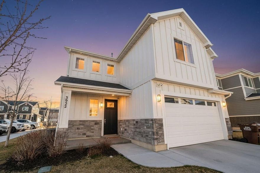 Beautiful 2 story home! 3 bedrooms, 2.5 baths and a spacious loft- perfect for a second living area, home office or playroom. Light-filled entry with soaring ceilings creates an inviting first impression and leads into thoughtfully designed living spaces. A modern kitchen offers upgraded finishes, a farmhouse sink, touch-activated faucet, and a large walk-in pantry. Wired for smart home features and sound! Enjoy easy entertaining with speakers upstairs and in the main living area. Energy-efficient SOLAR panels help keep utility costs low, with an average electric bill of approximately $25 per month. Additional highlights include a convenient main-level half bath, upgraded trim and finishes throughout, and a well-designed floor plan for comfortable everyday living. Ideally located near visitor parking in a desirable community, this home offers both comfort and convenience. Buyer and agent to verify all information.