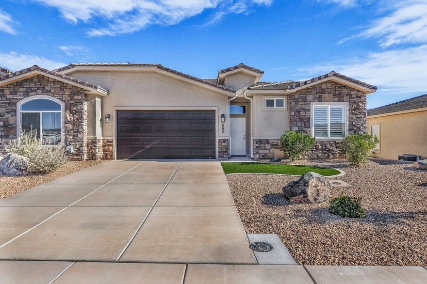 Seller is offering $5,000 toward buyer closing costs and/or a rate buy-down, adding exceptional value to this like-new, hardly used, move-in-ready home. Enjoy stunning mountain views from most windows and the backyard, along with the rare advantage of a park being built directly behind the home, providing open space and no rear neighbors. The home showcases high-end builder finishes including underglow lighting, tiled showers, granite throughout, plantation shutters, and tall ceilings. The large open kitchen is perfect for entertaining and features stainless steel GE appliances, abundant cabinetry for storage, generous workspace, and a dedicated pantry. The spacious primary suite serves as a private retreat, offering comfort and relaxation. Gated RV parking included in the HOA allows space for all your toys, while the zero-maintenance backyard offers easy living and strong rental potential with similar homes renting for around $1,850/month, adding even more value to this impressive home. Buyer to verify all information, deemed reliable, however buyer to verify all info including utilities, rental restrictions, and HOA information if applicable.