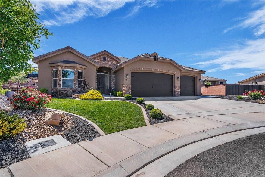 Nestled in a quiet cul-de-sac in the sought-after Divario community, this Immaculate and lightly lived in 4-bedroom, 3-bath home offers single-level living at its finest. The spacious 0.27-acre lot provides room for a pool and RV parking -a rare find in St. George! Step inside to discover an open layout with a dedicated office/den and a cozy fireplace.
Enjoy the large covered back patio overlooking a secluded backyard, perfect for entertaining or unwinding after a day on the nearby Sunbrook Golf Course or biking trails. The oversized 3-car garage comes complete with exercise equipment
included. This turn-key home is truly ready for its next chapter.