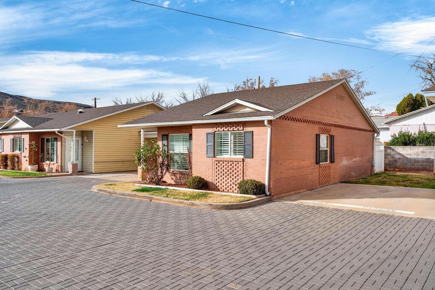 Fantastic location! Easily walk anywhere in Downtown St. George. This cute townhome has lots of living space and storage for it's size! It even has a quiet patio space to enjoy the great weather. The carport could fit 2 small vehicles but there's ample street parking on 100 W as well. This is all about LOCATION. ~Welcome Home~