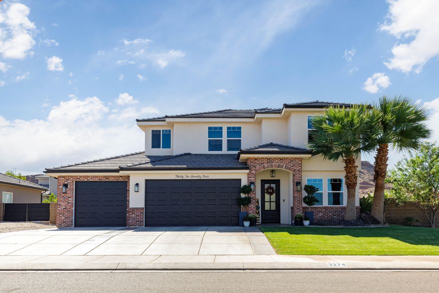 Welcome to your dream home in the highly sought-after Little Valley neighborhood of St. George! Perfectly situated on a spacious corner lot, this stunning 4-bedroom, 2.5-bath home blends thoughtful design, comfort, and functionality in every detail. Step inside to find custom feature walls throughout, creating a warm and stylish atmosphere. The master suite on the main level feels like a retreat, complete with an oversized soaking tub, double shower heads, and plenty of space to unwind. The heart of the home is the beautiful kitchen, featuring a custom built-in dining nook, double ovens, a gas stove, and a walk-in pantry with room for extra appliances—perfect for entertaining or everyday family life. Upstairs, enjoy a large family room with a walk-in closet ideal for storing games, toys, and blankets. One of the bedrooms features custom built-in bunk beds, great for siblings or sleepovers, while the others showcase unique feature walls that make each room feel special. The backyard is built for fun and relaxation with an in-ground trampoline, fire pit area, lush lawn, and a large storage shed.
A standout bonus is the salon suite built into the back half of the 3rd car garagecomplete with private entrance, custom cabinetry, a plumbed sink, and its own A/C unit. It's perfect for a salon, home office, or other in-home business. (Seller is happy to remove it and restore the full 3rd car garage at the buyer's request.) Located within the boundaries of top-rated schools and just a short walk to Crimson Ridge Park and Alumni Creamery, this home truly has it allstyle, comfort, and location! Don't miss the chance to make this Little Valley gem yours!