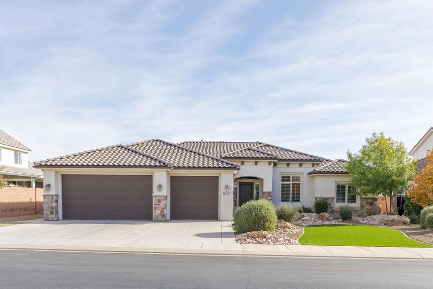 Beautiful single level home with RV Parking.  Built by High Desert Homes in 2017.  Neutral colors that work with any color scheme.  Beautiful finishes, double oven, gas cooktop, and tons of storage.  5 bedrooms (one is currently being used as an office) and 3 bathrooms.  Garage floor has been epoxied.  This home also features a second family room with access to the back patio.  Laundry room has a sky light, bringing in natural light.  This home has been used as a second home.  The yard is low maintenance - turf in the front and back yard.