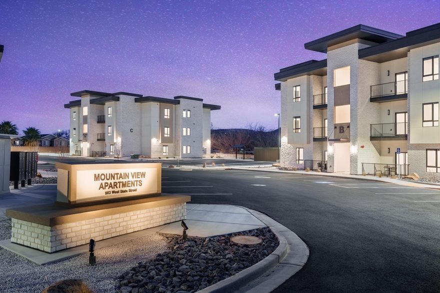 LIMITED-TIME PROMOTION: 1st moth RENT FREE! Spacious 2 bed, 1 bath apartment. Ground floor, second floor and third floor units available. Units include all new appliances including washer and dryer, internet, private patio, window coverings, dedicated parking, pickleball court and dog-park access. Walking distance to SunTran bus system, Coral Cliffs Entertainment Center, Starbucks, restaurants, shopping and Hurricane schools.  Be the first to call this brand-new apartment home! Pets allowed with required pet interview. There is an additional $100/month pet rent/park-access and $500 pet deposit (per pet / 2 max). Reoccurring Monthly Fees include: Internet ($40), Parking ($25), and Parcel Lockers ($5).