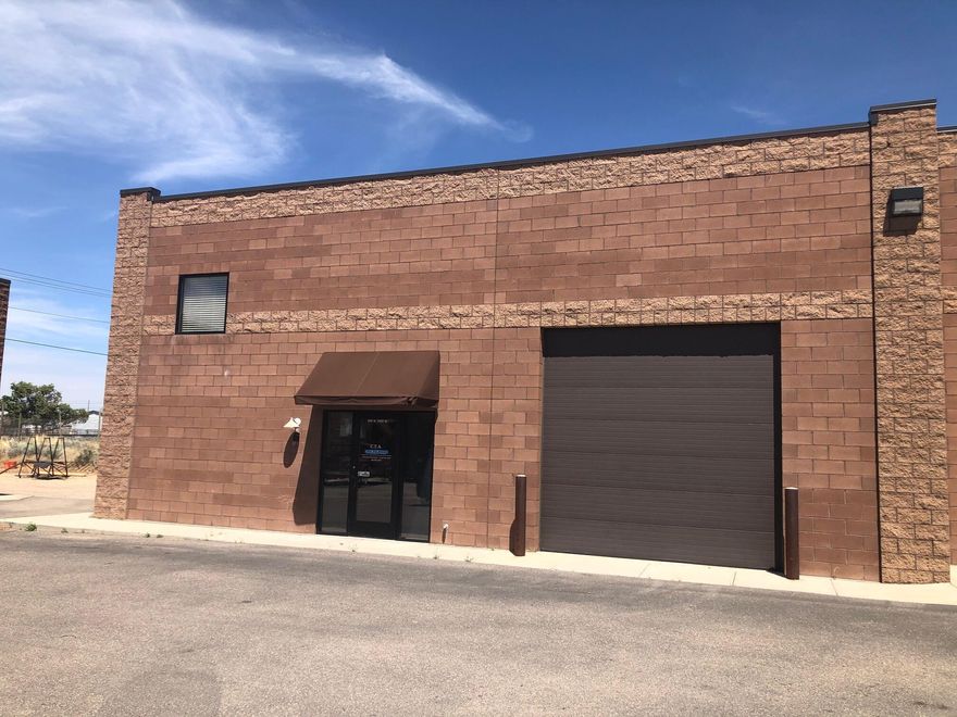 This ideal office/warehouse space is perfect when needing a combination of both. This unit features ample warehouse space with a large overhead door and space is heated. The office area includes bathrooms and a kitchen plus offices and a conference room. Priced to lease quickly. Space includes reception area with 6 offices and 3 bathrooms-warehouse has 1150 sq ft.