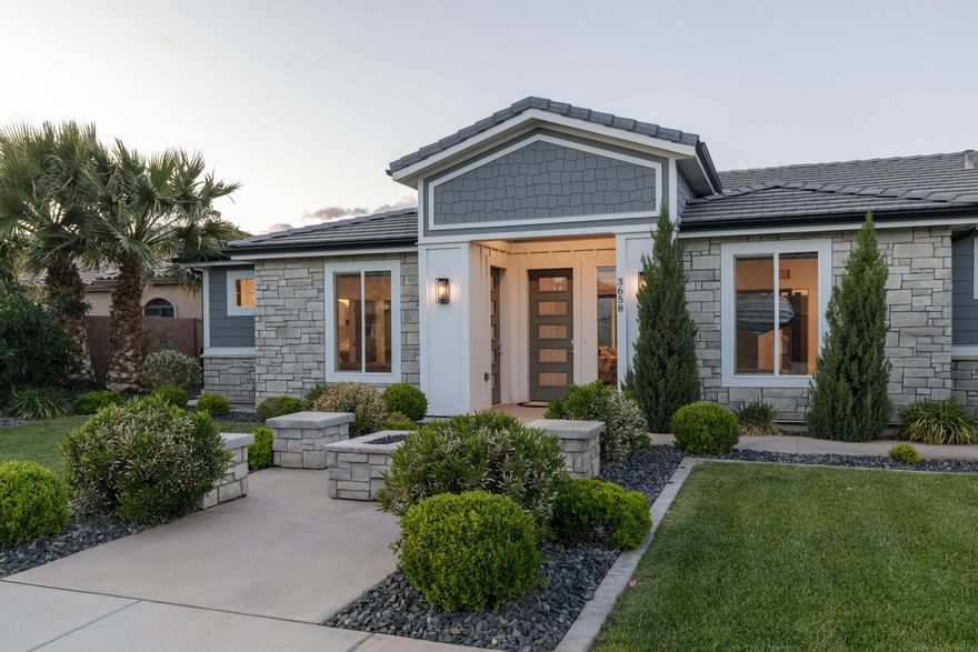 Discover your own private vacation retreat—designed for effortless relaxation and unforgettable gatherings. The saltwater sport pool with spa, swim-up bar, two fire pits, and expansive paver deck creates a resort-style oasis right at home. Inside, this modern getaway offers 5 bedrooms (each with private exterior access), 4 baths, and a bright contemporary kitchen perfect for hosting. The oversized garage easily accommodates vehicles, boats, UTVs. Side full-length of property for RV parking. Flexible layout offers optional rental potential* for those looking to offset ownership costs. Furniture package negotiable.
All information & square footage figures provided as a courtesy from appraisal, tax records, and plans. Buyer to verify all data. *Restrictions may apply to short-term rentals