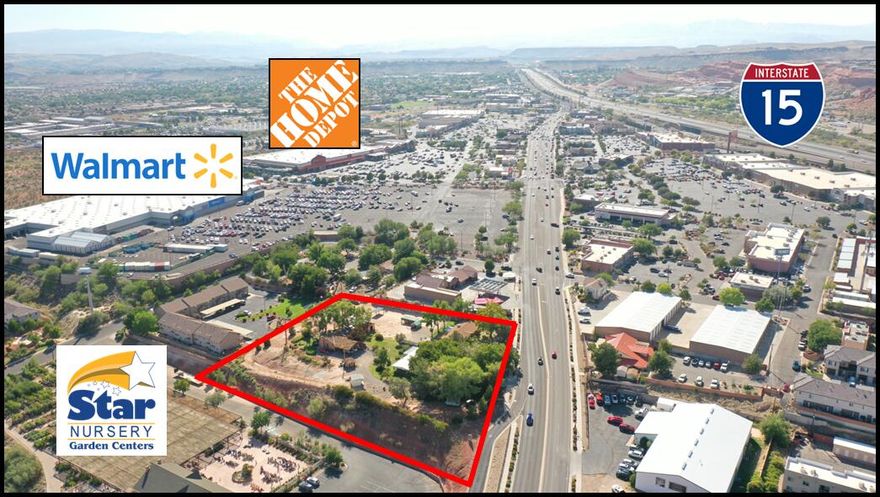 2.01 acres of commercial ground close proximity to Walmart/ Home Depot/ Best Buy. Zoned commercial on General Plan. City will look at C-1, C-2, or A/P zoning. Current improvements are three residential homes built 1958 - 1978, total 5930 sq ft. Five parcels total.