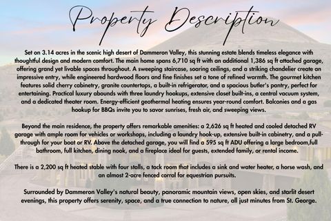 Tiny photo for 533 W CANYON TRAILS CIR, Dammeron Valley, UT 84783 (MLS # 25-266020)