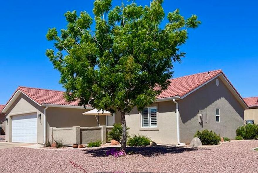 Completely remodeled. Everything is NEW! Move-in ready and Beautiful!! Plus, new HVAC, water heater, disposal, all new appliances, and window shutters. Park like backyard. Great active community with lakes, clubhouse, pool, spa, tennis/pickle ball court. Located in beautiful Red Mountain country, close to Snow Canyon and Tuacahn (Broadway in the desert), bike trails, lakes for summer fun.  Dues include water, yard care, Ivins utilities, garbage collection and Insurance on home. NO SIGN ON PROPERTY.