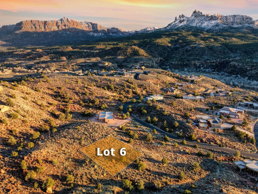 Discover the epitome of elevated living in Springdale, Utah, with this extraordinary property located in a coveted neighborhood. Situated just minutes away from the breathtaking Zion National Park, this parcel sits majestically atop a hill, offering awe-inspiring 360-degree views that will elevate your soul. With approximately .33 acres surrounded by a conservation easement, this lot provides the feeling of a sprawling 2-acre estate.

Craft your dream retreat on this tranquil oasis, designed to seamlessly blend with the natural beauty of the surroundings. Each window of your future home will act as a frame for the masterpiece of nature, providing daily panoramas of mesmerizing sunrises and sunsets. This property beckons you to forge a deeper connection with the serene landscape.