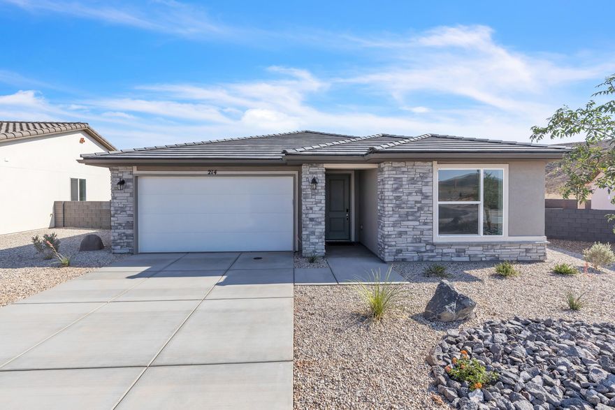 Quick move in! Rates as low as 3.99%  at no cost to the buyer. Find your dream home at Cordero! Nestled between Copper Rock and Southern Shores, this exciting Hurricane community offers impressive desert and mountain scenery, with ample outdoor recreation opportunities at nearby golf courses and Sand Hollow State Park. Right off Southern Parkway, residents will enjoy easy access to the shopping, dining, entertainment and employers. The neighborhood showcases an inspired array of designer-curated homes, each boasting a flexible layout and the in-demand features today's homebuyers are seeking. The home includes a fireplace and covered patio. Buyer to verify all information.