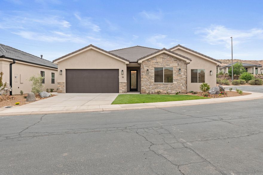 This stylish, top-quality new home built by the Sunbrook preferred builder was thoughtfully crafted to accommodate the Sunbrook lifestyle of health, happiness and relaxation. Spacious kitchen with quartz counters, stainless-steel Bosch appliances, welcoming dining area and large living room are ideal for hosting gatherings of family and friends. Four bedrooms and three full bathrooms create space for everyone and make this house a very hospitable and functional home. There is an ample guest parking in the cul-de-sac. Sunbrook homeownership comes with access to state-of-the-art Clubhouse and Events Center.