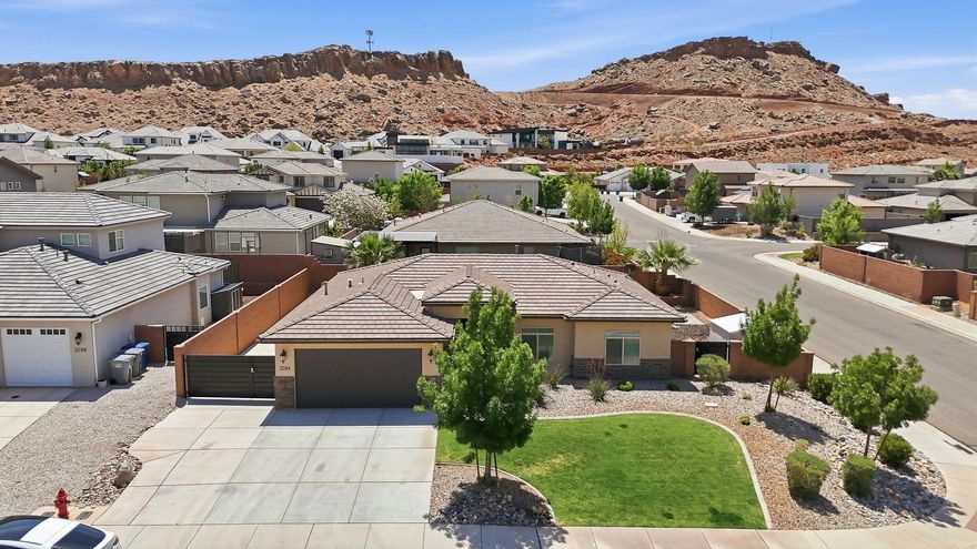 Beautiful home located in Little Valley; a prime neighborhood in St. George, Utah. This one of a kind property offers 1,594 square feet of living space and was built in 2017 on a spacious 0.20-acre corner lot. It features 3 bedrooms, 2 bathrooms, a 2-car garage, RV parking, and a nicely fenced backyard. The open-concept layout is enhanced by brand new LVP flooring, new carpet, fresh paint, stylish light fixtures, and exterior permanent Christmas lights. Utilities are provided through Dixie Power, and the home is located within Crimson school boundaries. It's a must see property. It won't last long! Buyer to verify all the information related to the property.