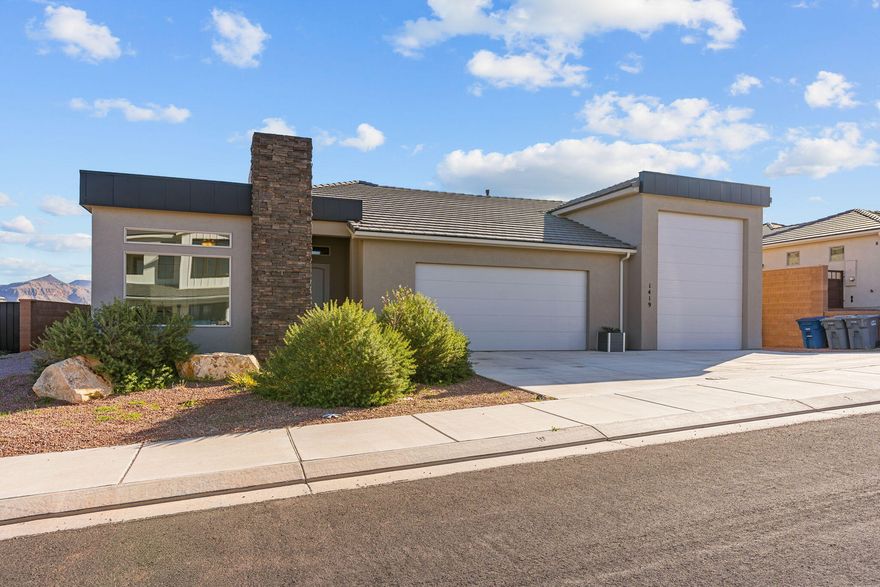 VIEWS, VIEWS, VIEWs! Come see this great property.   Seller made some changes and you'll love this home!  Easy-care living, and upgrades throughout. Tile floors, high ceilings, and a flexible 3rd bedroom/office. Enjoy an extended patio, epoxy garage floor, and a dream RV garage--complete with water, sewer, and electric (two 50-amp & one 30-amp hookup). RV garage is 51' deep, opening is 12' wide by 15' high.  Close to Zion, Cedar Breaks, and endless outdoor fun. This one stands out from the rest--more value, more comfort, great views.  If you looked at it previously, come take a 2nd look.  you will be pleasantly surprised.