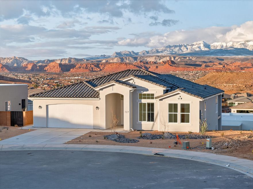 NEW BUILT HOME w/ AMAZING VIEWS! Experience elevated desert living in this stunning Cactus floor plan located in the quiet, serene, sought after Divario community. Enjoy sweeping city and mountain views, creating a serene backdrop that truly is one of a kind. Spacious casita with a full kitchen separated from the finished basement with its own exterior entrance. This home layout blends comfort, functionality, and breathtaking surroundings in a cul de sac with low traffic what's not to love about this home.