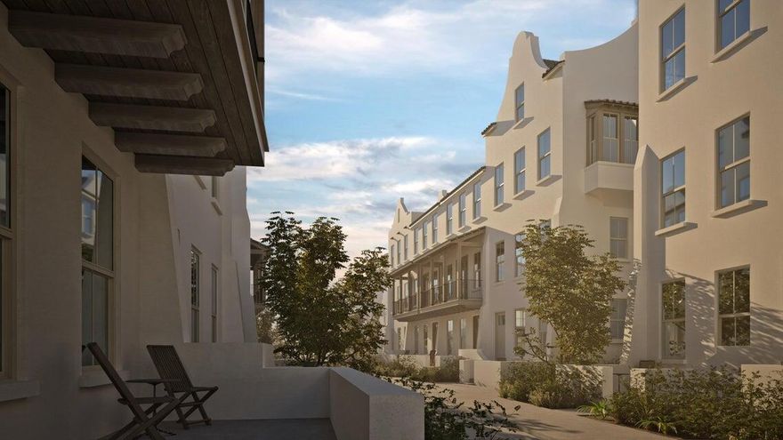 Welcome to Azure by Goodboro Homes in the popular Desert Color Resort! Enjoy an elevated experience in a luxury townhome community planned and designed by the Bradford R. Houston Design Studio. Azure reflects beautiful mediterranean architecture with time tested design, thoughtful details and attention to geography and community. This unit has premium finishes throughout including a designer kitchen and a fourth floor master suite that leads to a balcony for indoor/outdoor enjoyment as well as a two-car garage for convenient parking and storage.