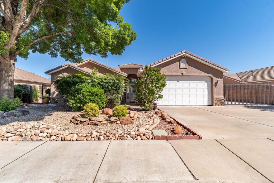 Welcome to 249 E Canterwood Dr in the heart of beautiful Washington, Utah--a charming and well-maintained home that offers comfort, functionality, and outdoor enjoyment all in one.



This inviting 3-bedroom, 2 full bathroom residence is thoughtfully designed with both everyday living and entertaining in mind. The spacious layout provides a seamless flow between living areas, while the generously sized bedrooms offer comfort and privacy for family or guests.



The 2-car garage features extra depth, providing ample space for storage, tools, or a workshop setup--perfect for hobbyists or those needing a little extra room. In addition, the property includes dedicated RV parking, making it ideal for outdoor enthusiasts who want the convenience of storing their recreational vehicles at home.
Inside, you'll appreciate the convenience of a central vacuum system, adding ease to daily maintenance and cleaning.
Step outside and discover a backyard designed for both relaxation and productivity. The property features a garden shed for additional storage, along with established flower beds and vegetable gardens--perfect for those who enjoy gardening, fresh produce, or simply spending time outdoors in a peaceful setting.
Located in a desirable area of Washington, this home combines practical features with a warm, welcoming atmosphere--making it a fantastic opportunity for homeowners seeking both comfort and versatility.
