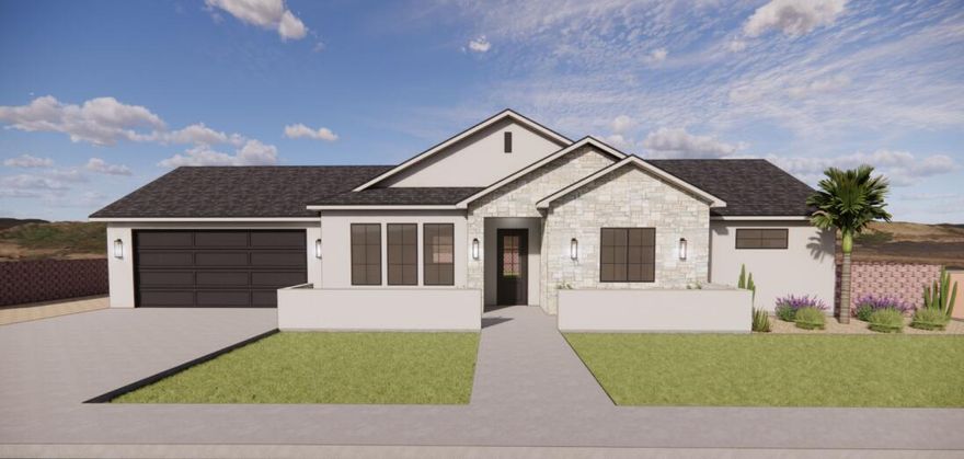 Introducing a stunning new home in the prestigious Heights Subdivision - estimated completion January 2026! This thoughtfully designed 3-bedroom, 2-bathroom home offers breathtaking red rock mountain views, a spacious 2-car garage, and RV parking for all your toys. The gourmet kitchen will include custom white cabinetry, quartz countertops, and stainless-steel oven range and dishwasher, perfect for cooking, baking, and entertaining. Upgraded lighting fixtures highlight the abundant natural light, while durable LVP flooring flows through the main living areas and cozy carpet creates comfort in the bedrooms.

The vaulted primary suite is a true retreat, with windows framing gorgeous views and a luxurious ensuite featuring dual vanities, a designer shower, and a relaxing soaker tub. Outside, the fully landscaped yard with fencing provides a private oasis for family, pets, and gatherings. Nestled at a 5,000 ft elevation, this home is surrounded by stunning terrain and a favorable climate. Located just off the edge of town, you'll be close to riding and hiking trails, 5 National Parks, Sand Dunes, and within a short drive to Lake Powell (90 minutes), the Grand Canyon (60 minutes), Zion (45 minutes), Kanab (30 minutes), and St. George (40 minutes). Make this extraordinary home yours today. Call today if you'd like to upgrade any options before it's completed!