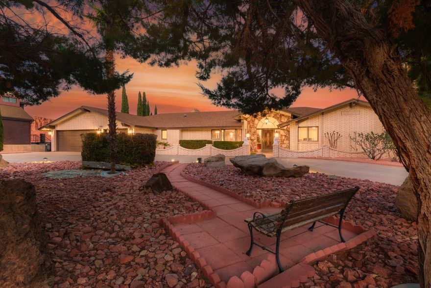 Spectacular, sweeping VIEWS are the true showpiece of this incredible home! From sunrise to sunset, enjoy breathtaking, panoramic vistas of the city and surrounding landscape from multiple vantage points throughout the property. The views alone make this home a rare and remarkable find.
Inside, the home has been exceptionally well cared for and maintained. The spacious, open family room is perfect for gathering and flows beautifully for everyday living and entertaining. There is also a generous formal living room featuring those same breathtaking city views -- an ideal space for hosting guests or simply relaxing while taking in the scenery.
Designed for entertaining both indoors and out, this home offers inviting living spaces inside and a large patio outside -- perfect for summer barbecues, evening dinners, or peaceful mornings soaking in the view. The beautifully manicured yard provides ample space, even enough room to add a pool if desired.
The primary suite serves as a private retreat, complete with its own deck where you can sit for hours enjoying the stunning surroundings. The gourmet kitchen is generously sized and features newer GE Cafe and Bosch appliances including an induction cooktop, offering both style and performance. Conveniently located on Tech Ridge near hiking trails, restaurants and less than 5 minutes from downtown St. George.
Major updates provide added peace of mind, including a newer roof (approx. 2016), new heat pump (2021), and new water heater (2022). This home seamlessly combines unforgettable views, comfortable living, and meticulous care. All offers will need to be accompanied by proof of funds or lender pre-approval letter. All information provided is reliable but not guaranteed. The buyer is responsible for verifying all listing details.