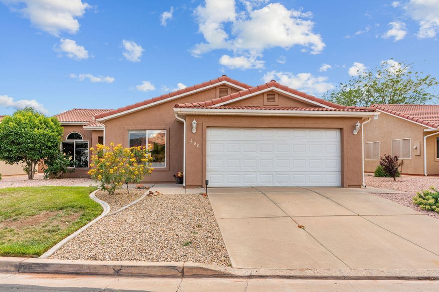 If price matters, this home gives a lot of bang for the buck.  Manageable 3 bed, 2 bath home with great amenities. Come take a look at this home in Padre Lakes.  One of the bedrooms can  be used as an office.  Easy maintenance, with HOA taking care of the yard.  Also included is an indoor pool, hot tub, large clubhouse, exercise room, and pickleball.  Don't skip this one - it may be the perfect fit.  The view in the area is stunning, with easy access to Snow Canyon, outdoor trails, Tuacahn, and so much more.