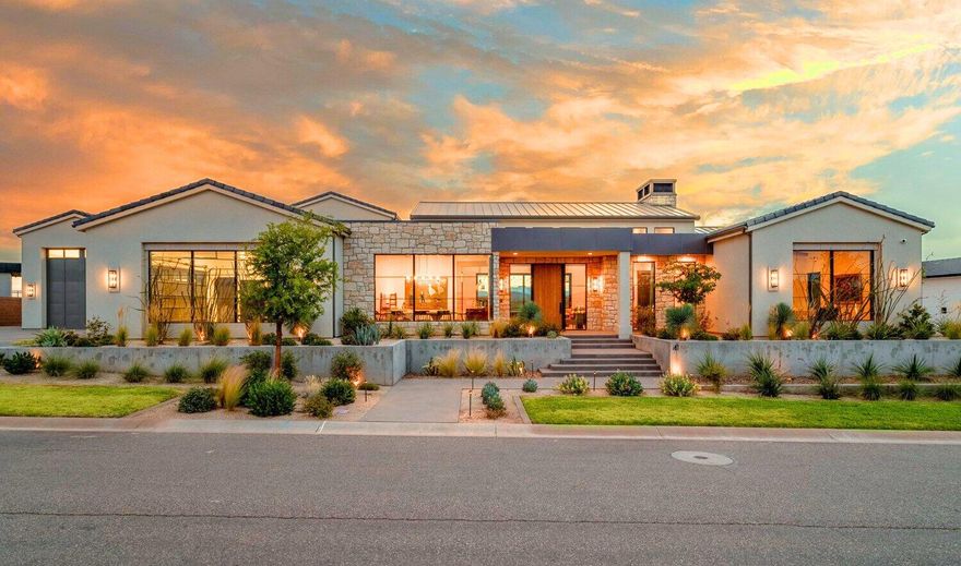 A masterwork of design and comfort — this Westgate Hills Parade Home showcases the celebration of the art of seamless indoor-outdoor living. With 6,804 square feet set upon nearly a half-acre, it embodies scale, refinement, and livability in perfect proportion.

The great room, crowned by a 19-foot ceiling and anchored with floor-to-ceiling stonework, draws the eye outward through expansive windows to Pine Valley Mountain and the protected Tortoise Preserve. Oversized sliding doors glide open, connecting the interior to a private outdoor retreat featuring a heated pool, spa, outdoor fireplace, and dining pavilion — each space crafted for year-round enjoyment.

The primary suite is designed as a sanctuary: a spa-inspired bath, generous walk-in closets, and direct poolside access. Upstairs, a versatile bunk room, complete with a veranda, comfortably sleeps six and captures golden sunsets to the west. A game room and wet bar ensure that entertaining is both effortless and elegant.

For the collector or adventurer, the six-car garage with RV bay is remarkable in its own right, offering epoxy-coated floors, a 14-foot door, rear roll-up access, and hot/cold water hookups  a rare blend of practicality and polish.

Situated within the gated community of Westgate Hills, with modest HOA dues, this home offers both privacy and prestige. Schools, dining, and the amenities of St. George are mere minutes away, while the protected landscape ensures a sense of lasting retreat.

A residence of this caliber is not simply owned  it is experienced. Schedule a private showing to appreciate the craftsmanship, setting, and thoughtful detail that make this home one of Washington County's finest.
