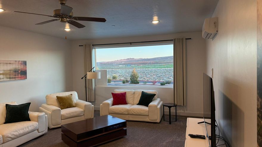A unique investment and lifestyle opportunity at stunning Sand Hollow Golf Resort in Southern UT. This spacious 2-bedroom, 2-bathroom condo offers incredible versatility and unobstructed 2nd floor views with private balconies, 9 ft ceilings and an eastern exposure for warm sunny mornings on the balconies overlooking calming fountains, golf course, Sand Hollow State Park Reservoir and the famous Sand Mountain dunes/rocks for iconic OHV riding. Hit the easy button and rent boats and OHVs, golf, swim and dine on delicious food at the Grille then enjoy fabulous live music at the stunning Rock Bowl all within 1 mile of your condo!
This property features 2 private entrances, allowing it to be home to 2 separate parties.  Perfect for vacation rentals, long-term stays, or a personal getaway. Each room can be set to its own room temperature so you can have 3 different thermostat captains! Lol
This particular unit has 2 separate private hallway entry doors and 2 sound deadening doors to each bedroom suite and great room which allow the 2 different groups to occupy this condo simultaneously. Everything is included except the personal belongings of tenants. Included are new linens, new/existing furniture, well-stocked kitchen, art, appliances and much more! Please Call/Text Genia Spencer, Owner/Realtor, for financing or questions!
*SHR Villas are permanently zoned as vacation rentals so no need to worry about losing status.
Seller is motivated, she has grandchildren she needs to be closer to!
Whether you are looking for a high-performing investment property or a second home in one of Utah's most scenic and fun-filled destinations, this property will fulfill your needs!
Currently, the condo is rented to fantastic tenants on both sides thru June and then contract is monthly.
Must see all the fabulous amenities and inclusions with HOA membership to appreciate!