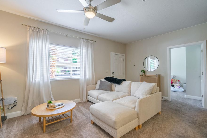 Recently remodeled lower-level condo in desirable Washington City location! Convenient access to I-15, shopping, dining, and nearby walking/biking trails. Move-in ready with updated finishes and low-maintenance living. HOA covers water, sewer, garbage, exterior building insurance, exterior maintenance, roof, and full yard care--helping reduce monthly expenses. Community amenities include clubhouse, outdoor pool, and hot tub. Ideal starter home, second home, or investment property with strong rental potential.