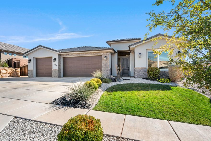 Neat & Tidy! Beautiful colors, pristine condition, big kitchen island with beautiful granite. Double ovens, 8' interior doors, lots of storage, RV parking with upgraded RV pad (rebar in concrete) & wired for electrical hook up, spacious covered patio, room for a pool. Gas fireplace, power blinds, plantation shutters. Great laundry room with extra storage. 2 walk in closets in primary. 3 solar tubes for lots of natural light. Instant hot water. Soft close cabinets. Low HOA. In Dixie Power boundaries. 220 outlet in garage for car charging. Buyer to verify all info.