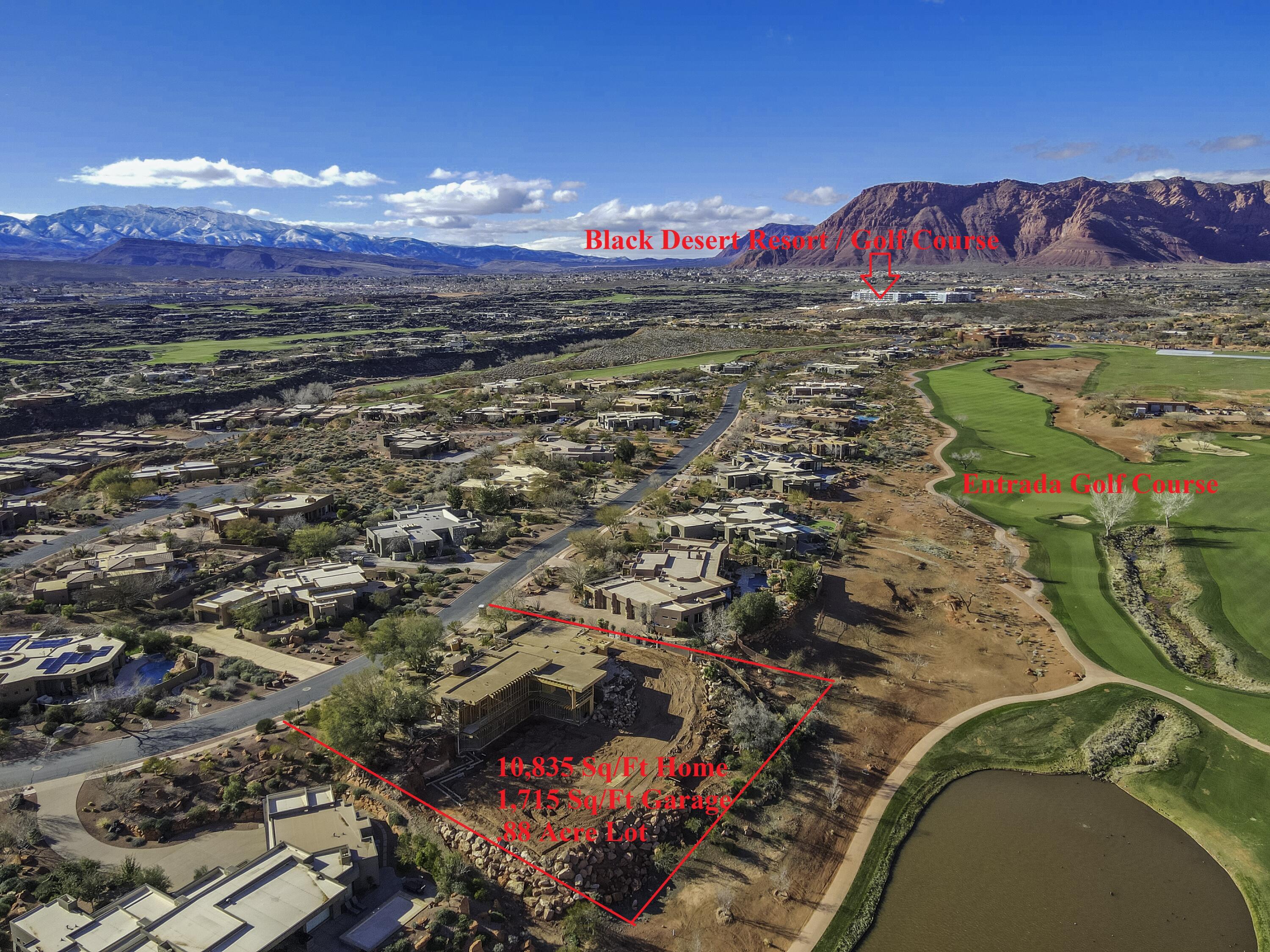 Over 10,000 sq/ft on the golf course in the exclusive Entrada @ Snow Canyon Country Club.  This home sits on one of the best lots in all of Entrada boasting unobstructed views of the golf course, Snow Canyon, Ivins Red Mountain, and the beautiful Kachina Cliffs of Entrada. The home was originally built in 2000 and is being fully remodeled (down to the studs).  This home will feature Sub/Zero / Wolf Appliances, custom in-ground swimming pool, a walk-out basement with views of the private pool, golf course, and much more.  Estimated completion is fall of 2024.  Full remodel being done by: Shakespeare Dev. Group.