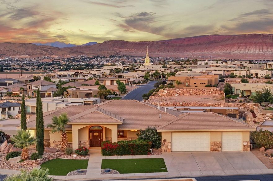 Welcome to one of Southern Utah's most coveted addresses. Nestled in the prestigious gated community of Stone Cliff, this lovingly maintained home has been cared for by its original owners since it was custom-built in 2000 -- and it shows. Solid, well-kept, and full of potential, this is a rare opportunity for a buyer ready to put their own personal stamp on a Stone Cliff property.
With 3,916 square feet of total living space, the home offers a generous and flexible floor plan. The main level (2,197 sq ft) features a spacious primary bedroom suite, a dedicated office, and 2.5 baths. The living room and kitchen are perfectly oriented to capture the breathtaking panoramic views that Stone Cliff is famous for, with the stunning Southern Utah landscape as your constant backdrop.
The walk-out basement (1,719 sq ft) is a standout feature -- bright and airy with abundant natural light that feels anything but below grade. Two additional bedrooms are located here, including a private guest suite with its own full bathroom, making it ideal for multigenerational living, extended guests, or a potential mother-in-law arrangement.
This is your chance to acquire a well-priced home in one of St. George's most exclusive neighborhoods and customize it exactly to your taste -- all while enjoying 24/7 gated security, resort-style community amenities including indoor and outdoor pools, fitness center, and clubhouse, plus those unforgettable Stone Cliff views.
Home is on a double lot and is priced to reflect its original condition. The bones are excellent -- the vision is yours.
