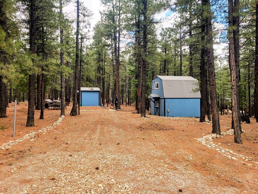 Located in the Swains Creek subdivision are these beautiful building lots ready to have your dream cabin built. The 2 lots together total .9 acre and are flat and covered with tall pine trees for your mountain lifestyle. Many improvements are already constructed on the property including the year round water meter, power, septic system, gravel driveway, functioning bathroom/laundry and bunk house. Swains Creek Subdivision is a small community sitting within the National Forest between Duck Creek Village & Scenic Highway 89. Property owners are part of an association which maintains several common areas: fishing pond, pavilion, picnic tables, a landing strip, and a place for horses. RV's and short term rentals are not permitted on this lot. From Duck Creek Village it is a short drive to Zion or Bryce National Parks, North Rim of the Grand Canyon, Cedar Breaks National Monument and many other outdoor areas.