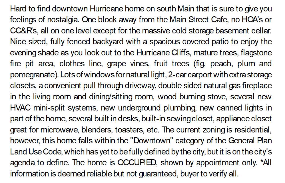 HURRICANE TOWNSITE - Residential